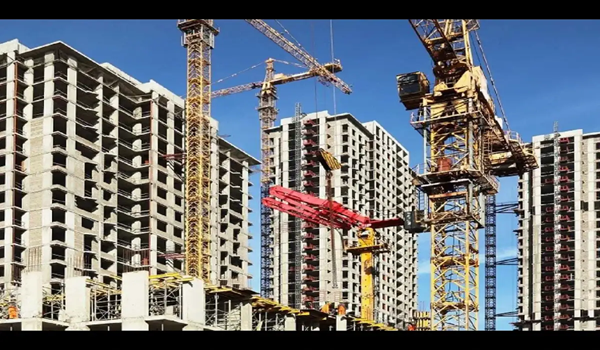 Construction site signage for a new multi-crore Godrej Properties residential project.