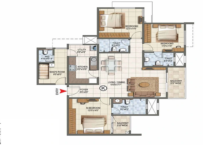 Featured Image of Godrej Nest 2 BHK Floor Plan